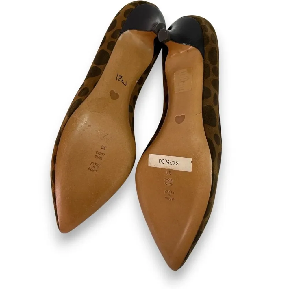 Moschino Cheap And Chic | Brown and Dk Brown Spotted Giraffe Kitten Heel | Sz 8